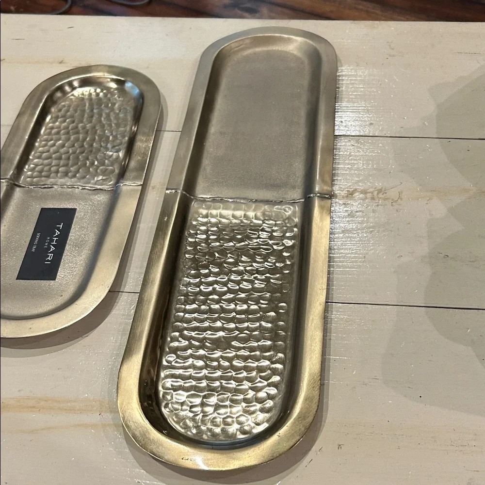Tahari Elegant Gold Vanity Tray Set